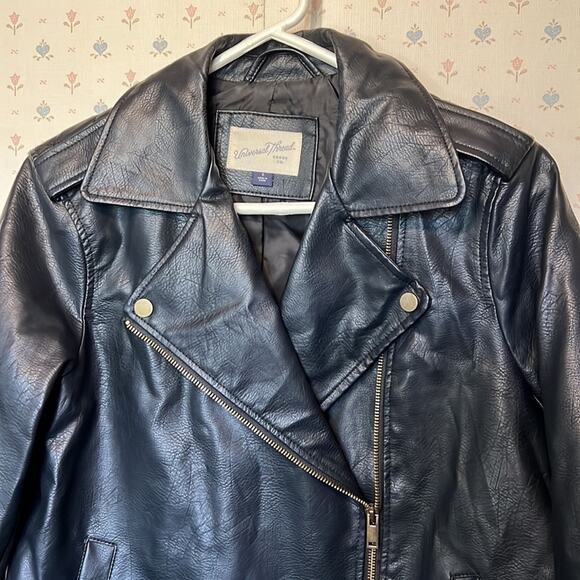 Universal Thread Small Faux Leather Multiple Zipper Polyester Jacket - Picture 3 of 16